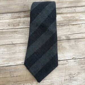 VTG John Molloy Donegal Tweed Pure New Wool Tie Blue Striped Ireland 57” x 3.5”